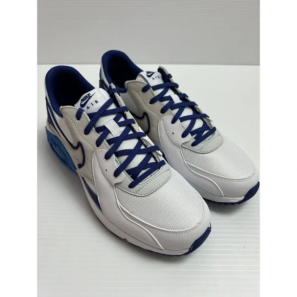 Men's Nike Air Max Excee Shoes White Deep Royal Blue Size 10 DZ0795-100